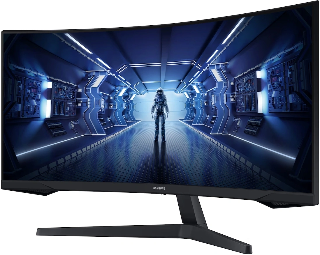 Монитор Samsung - LC34G55TWWPXEN, 34", 21:9, VA, 1 мс, 250cd/m², 3440x1440 (UltraWide WQHD), 165 Гц, 1x HDMI, curved, цвет чёрный, LC34G55TWWPXEN