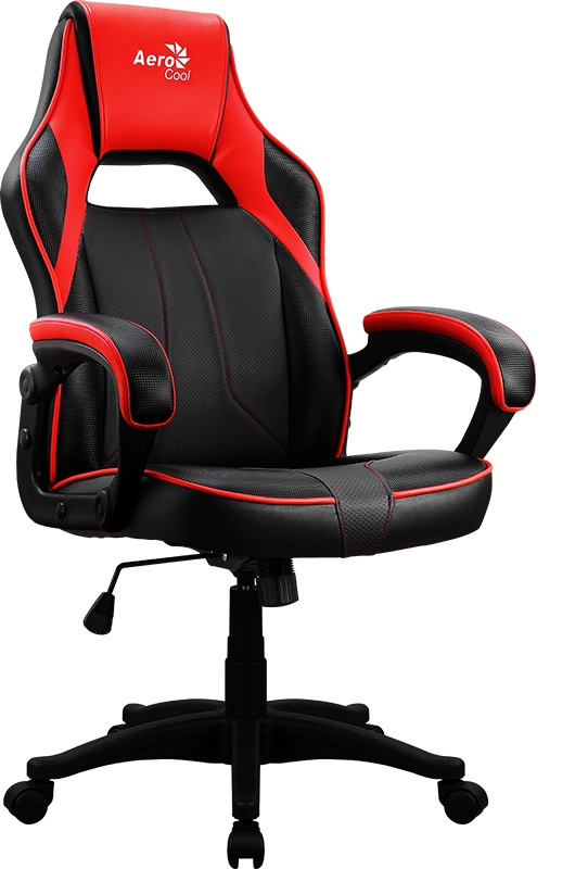 Кресло игровое Aerocool AC40C AIR черный/красный сиденье черный/красный полиуретан крестов.