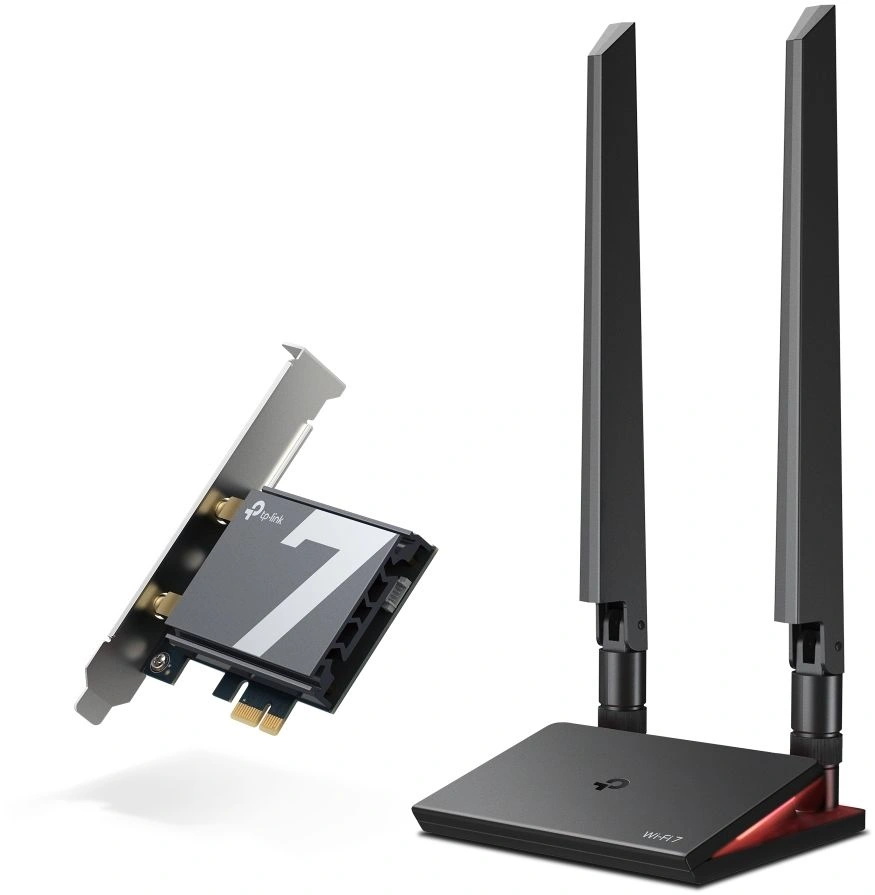 Трехдиапазонный беспроводной PCI Express-адаптер Wi-Fi 7 TP-Link Archer TBE550E BE9300 с поддержкой Bluetooth 5.4