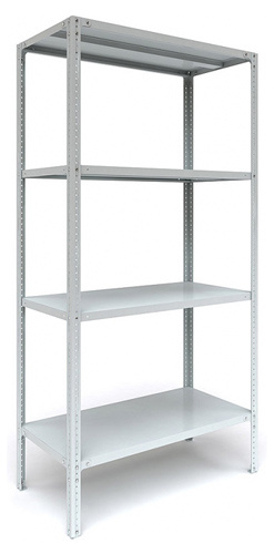 Стеллаж MS 185/100х40/4 (Размеры внешние (ВхШхГ) 1850х1000х400 мм, 4 полки, с единой стойкой) [S24199154402]