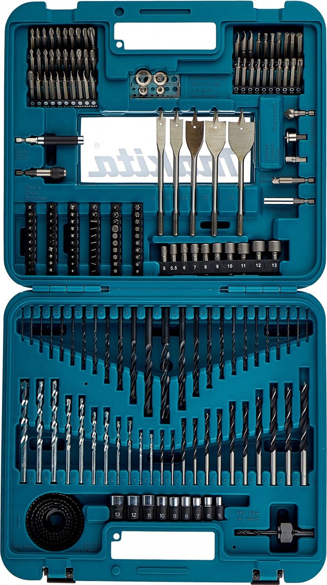 Набор инструментов MAKITA D-47260 201шт держ маг отв.насадки сверла д\дер мет бет перьевые ключи