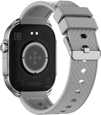Смарт-часы Tecno Watch 3 Active 2.04" LCD корп.серебристый рем.серебристый (W03A)