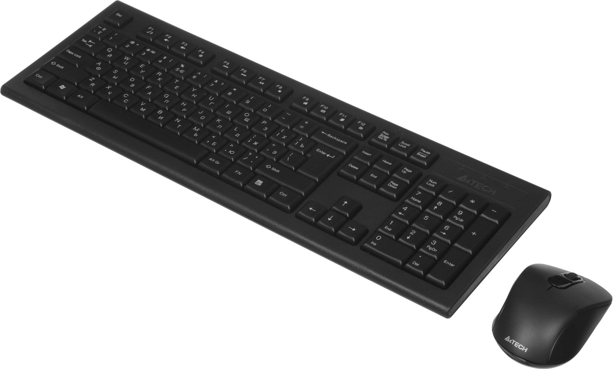 A-4Tech Клавиатура + мышь 7100N клав:черный мышь:черный USB беспроводная [613833]