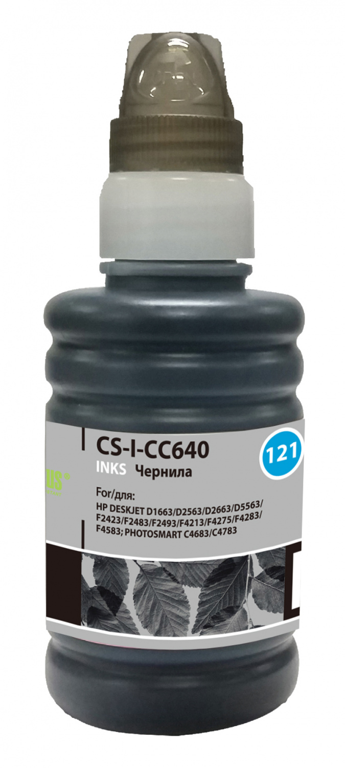 Чернила Cactus CS-I-CC640 Black 100мл  для  HP  DJ D1663/2563/2663/5563,F2423/2483/2493/4213/4275/4283