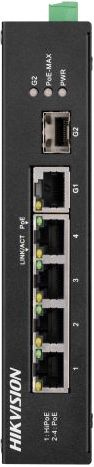 DS-3T1306P-SI/HS - Коммутатор, Hikvision, DS-3T1306P-SI/HS, Управляемый L2, 4 x 10/100 Mbps, РоЕ 802.3af/at 60W, 1 x Gigabit RJ45, 1 x SFP combo, Настольный, Long Range Ports 1 to 4: up to 300 m. все наши цены всегда включают НДС