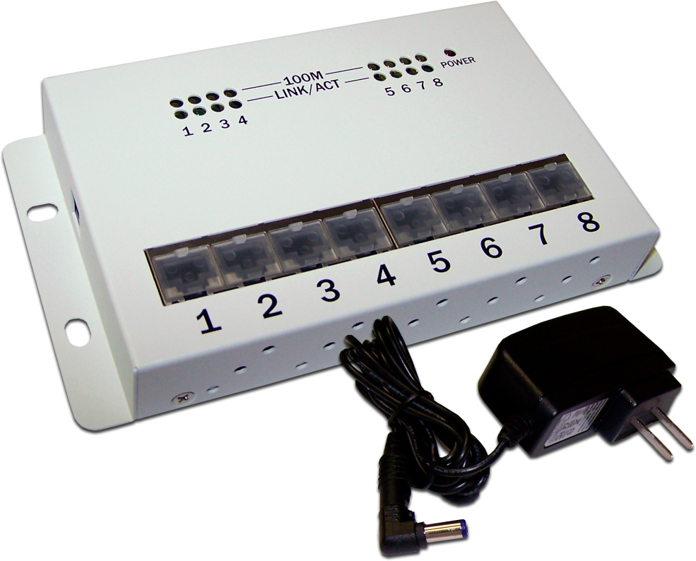 Концентратор Lanmaster LAN-HCS-HUB8 сетевой, 10/100  Mbps, 8 портов