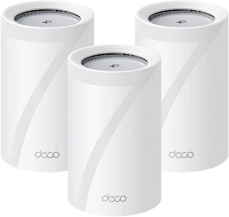 Бесшовный Mesh роутер TP-Link Deco BE65 Pro (DECO BE65 PRO(3-PACK)) BE9300 100/1000/2500/5000BASE-T белый (упак.:3шт)