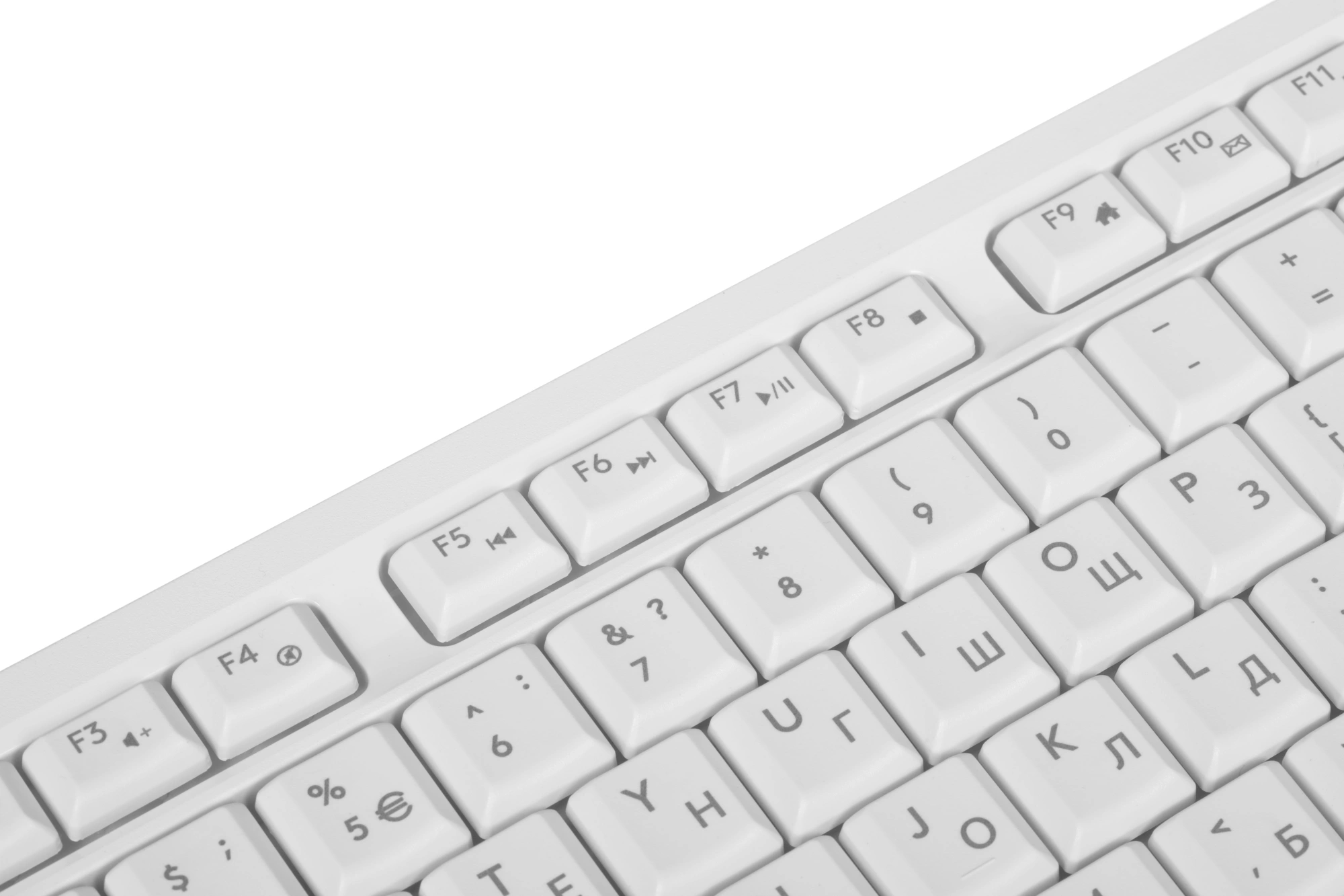 Клавиатура + мышь A4Tech Fstyler F1010 клав:белый/серый мышь:белый/серый USB Multimedia (F1010 WHITE)
