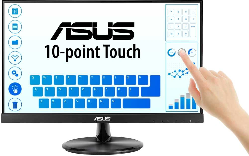Монитор ASUS VT229H Touch (21.5", 16:9,  IPS, 10pts, 5ms(GTG), 1920x1080, 60Hz, 250cd, 1000:1, 178°/178°, VGA/HDMI, 2*1,5W, Black) (90LM0490-B01170/90LM0490-B02170)