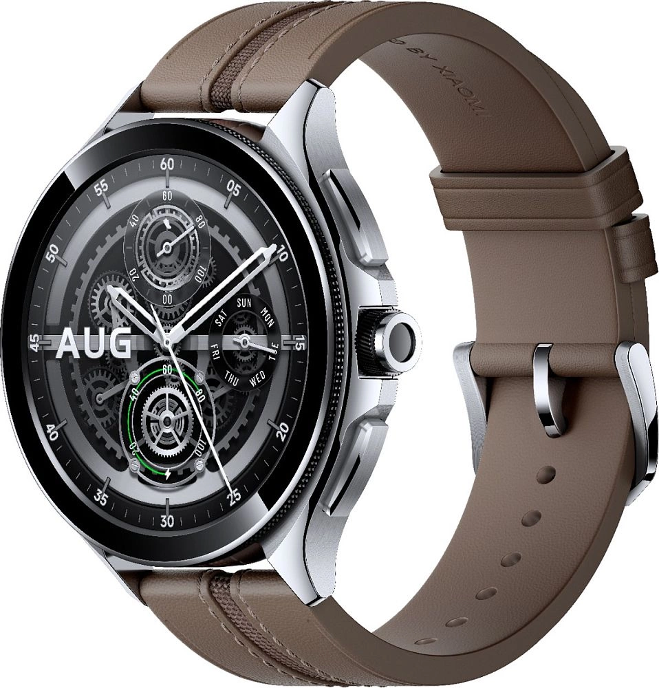 Смарт-часы Xiaomi Watch 2 Pro 46мм 1.43" AMOLED корп.серебристый рем.коричневый разм.брасл.:135-205мм (BHR7210GL)