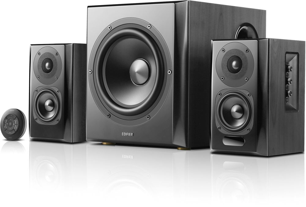 Колонки Edifier S351DB Black 2.1,150W RMS, дерево, Bluetooth aptX