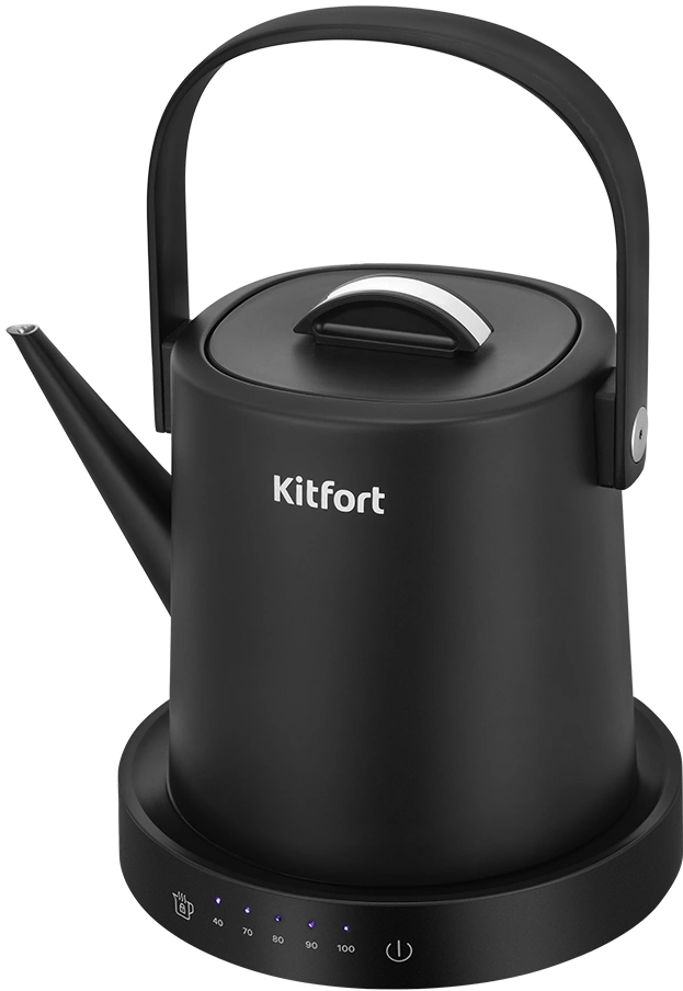 Чайник электрический Kitfort КТ-6754 1л. 1200Вт черный корпус: нерж.сталь
