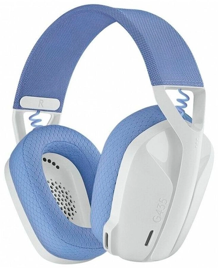 Наушники с микрофоном Logitech G435 белый/синий накладные BT/Radio оголовье (981-001075)