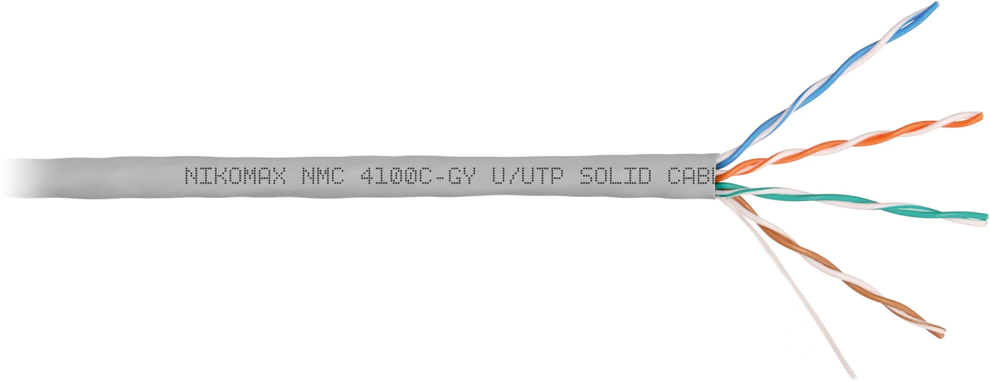Кабель информационный Nikomax NMC 4100C-GY кат.5E U/UTP 4 пары нг(А)-HF внутренний 305м серый