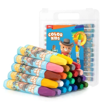Масляная пастель Deli EC20124 Color Emotion шестигранные 24 цвета, пластиковая коробка