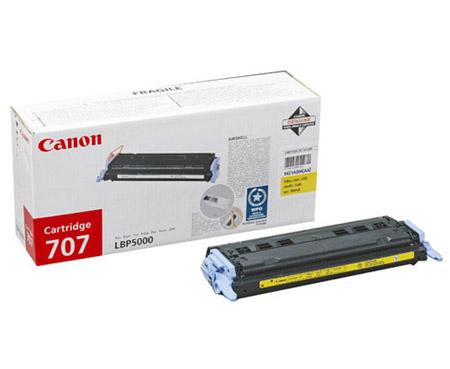 Картридж лазерный Canon 707Y 9421A004 желтый бар.в компл. (2000стр.) для Canon LBP-5000/5100 без чипа
