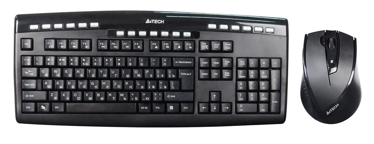 A-4Tech Клавиатура + мышь A4 9200F клав:черный мышь:черный USB 2.0 беспроводная Multimedia [631950]