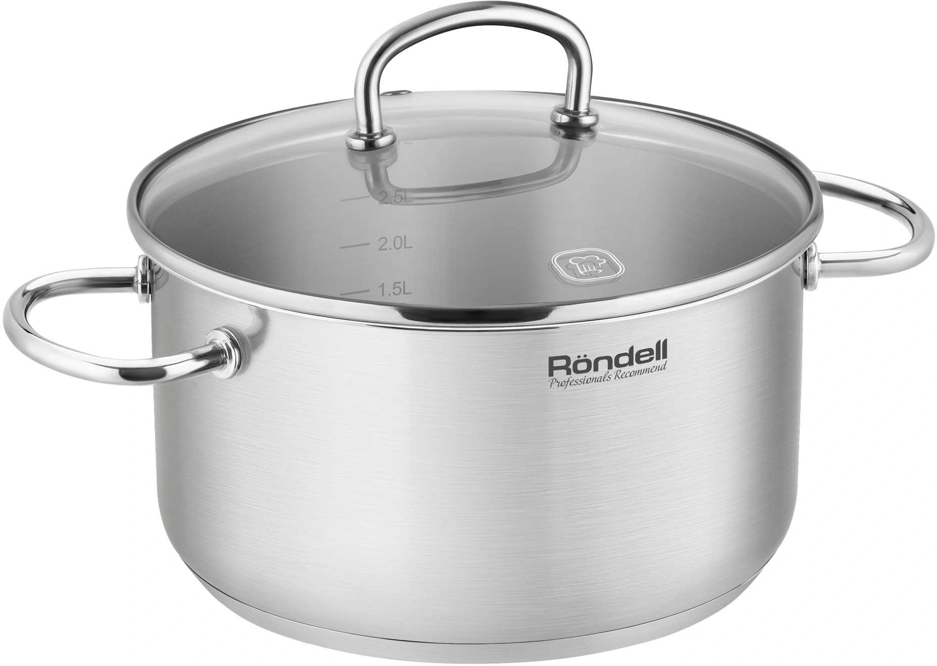 Кастрюля Rondell Solo RDS-1602 3.1л. d=20см  (с крышкой) стальной