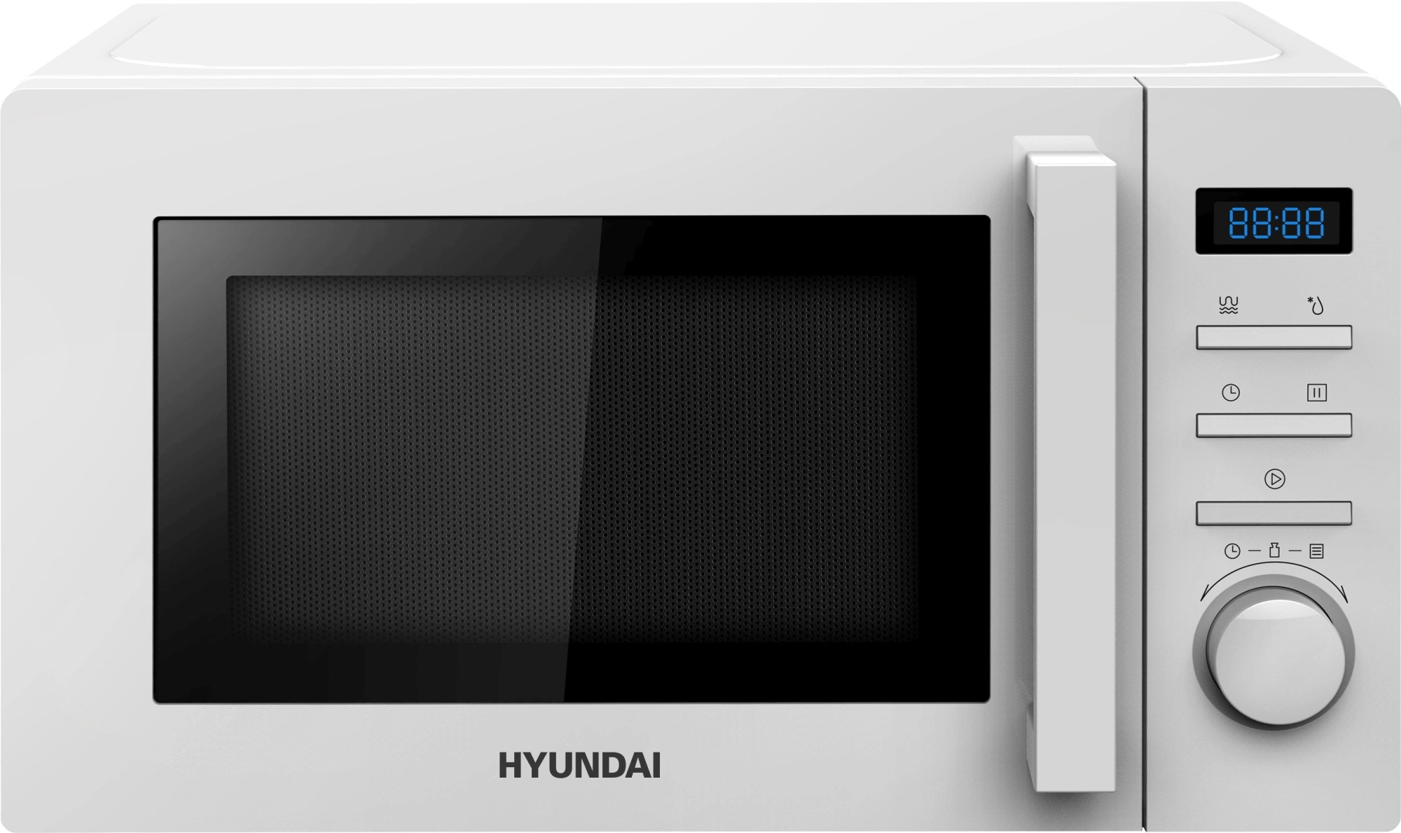 Микроволновая печь Hyundai HYM-M2060 белый, 20 л, 700 Вт, переключатели - кнопки/поворотный механизм