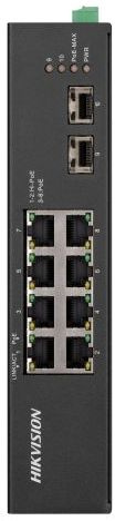 DS-3T0510HP-E/HS - Коммутатор, Hikvision, DS-3T0510HP-E/HS, Неуправляемый, 8 x Gigabit RJ45, РоЕ 802.3af/at/bt 110W, 2 x SFP, Настольный, Long Range Ports 7 to 8: up to 300 m.