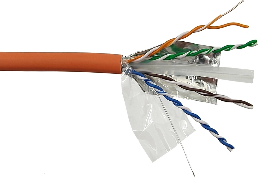 Кабель информационный Lanmaster LAN-6AFTP-LSZH-OR кат.6A FTP 4 пары 23AWG LSZH внутренний 305м оранжевый