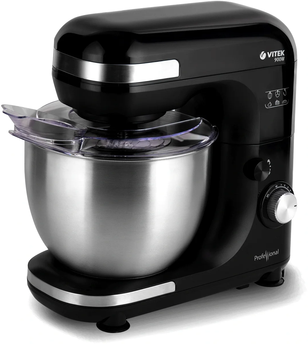 Кухонная машина Vitek VT-1431 BK, планетарное вращение, 900 Вт, черный