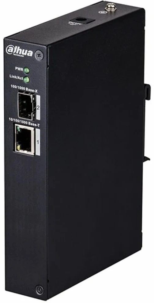 DAHUA DH-PFS3102-1T Гигабитный медиаконвертер, 1xRJ45 1Gb, 1xSFP 1Gb, грозозащита до 4кВ