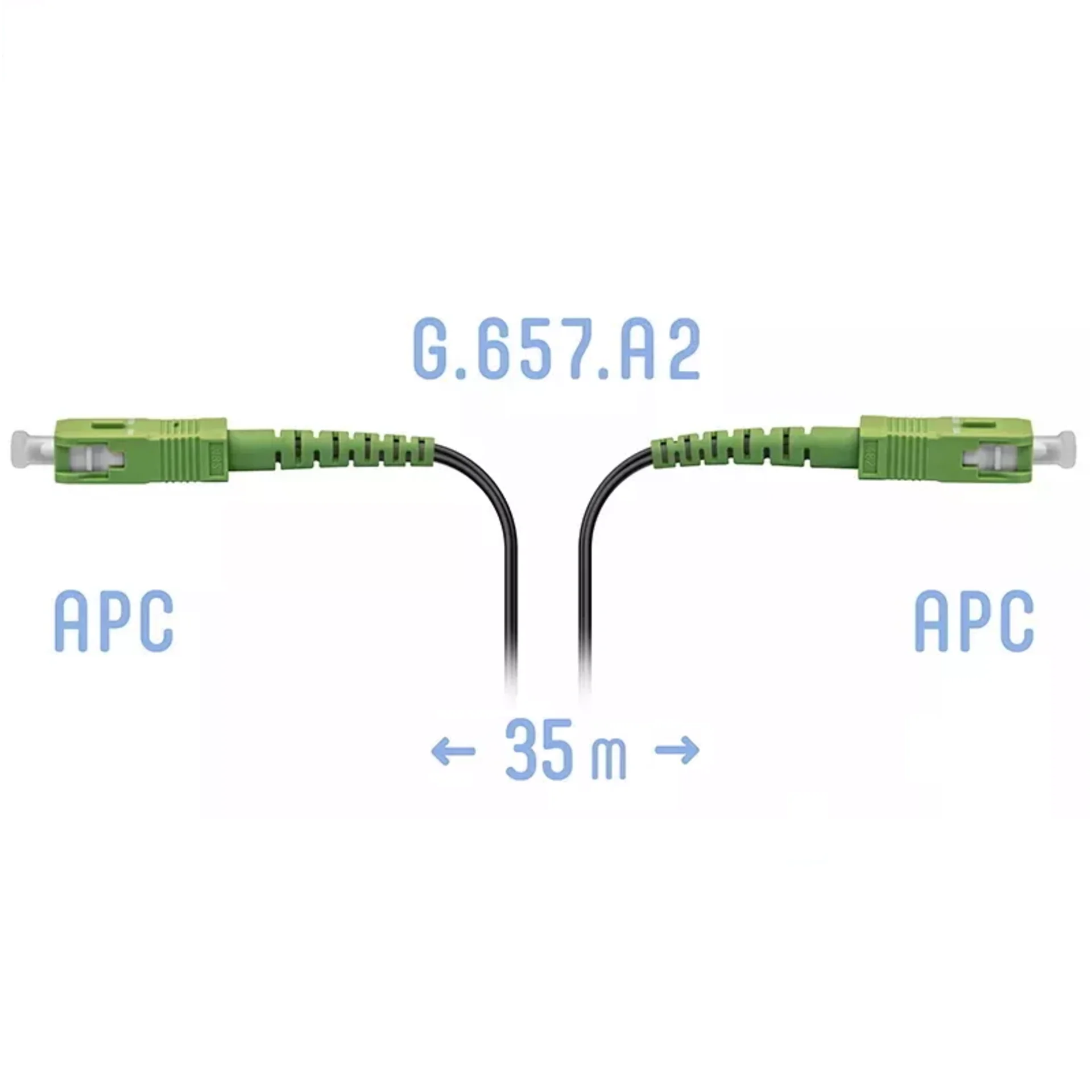 Патчкорд оптический FTTH SC/APC, кабель 604-06-01, 35 метров