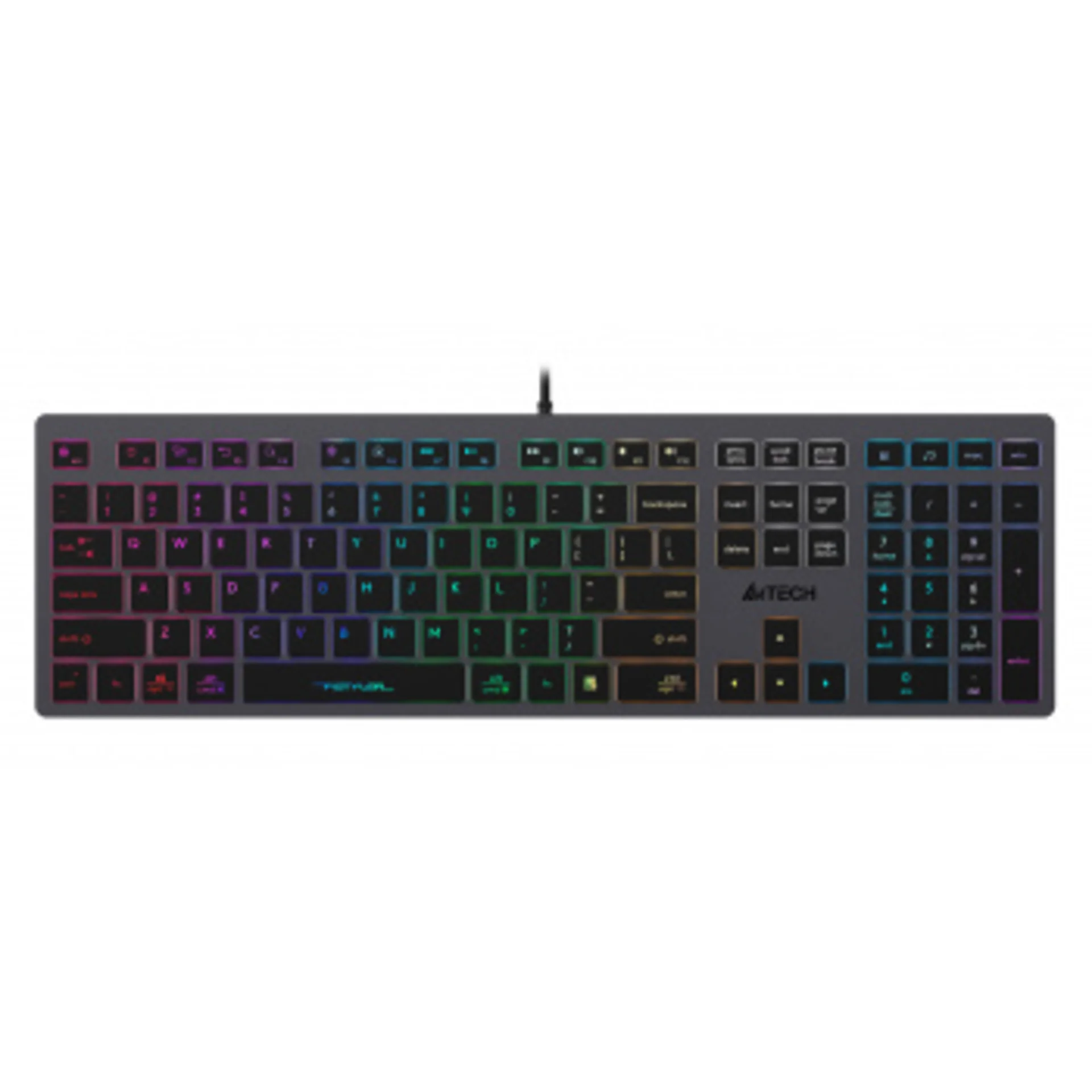 Клавиатура A4Tech Fstyler FX60 серый USB slim LED (FX60 GREY / NEON)