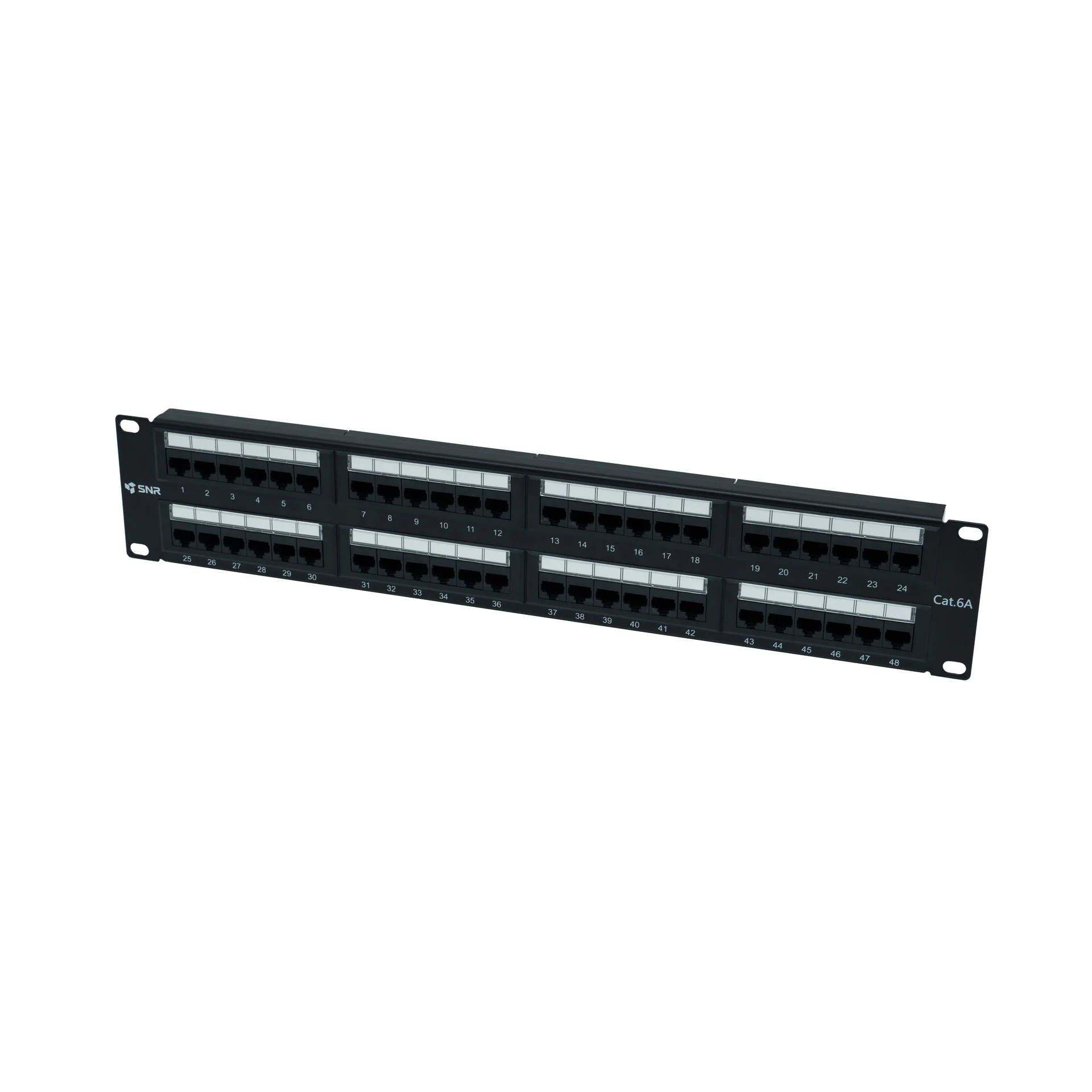Коммутационная панель SNR, 19" неэкранированная, 2U, 48 портов, cat.6А, горизонтальная заделка