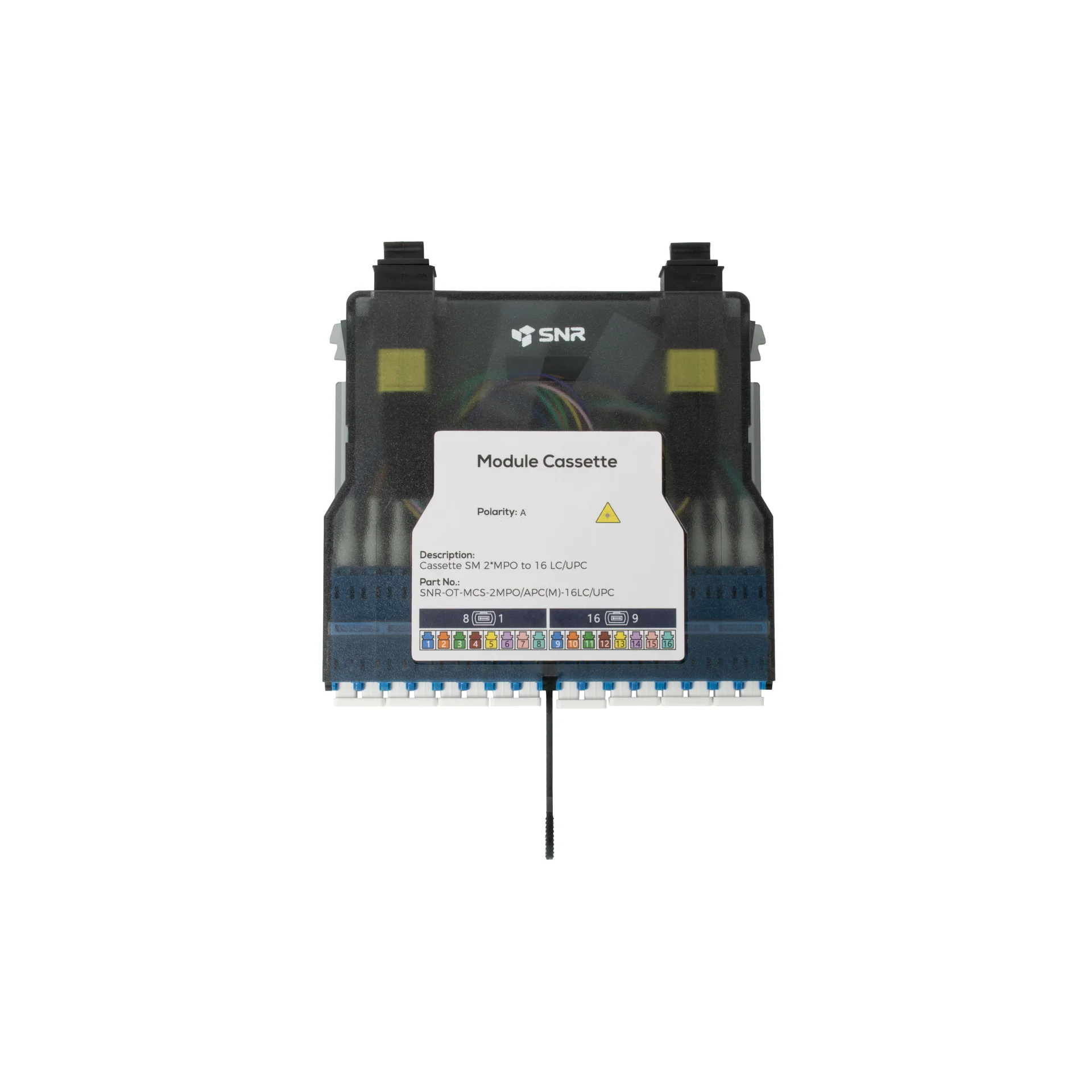 Кассета распределительная 2MPO/APC на 16LC/UPC портов SM, для SNR-CMP-OT-192P