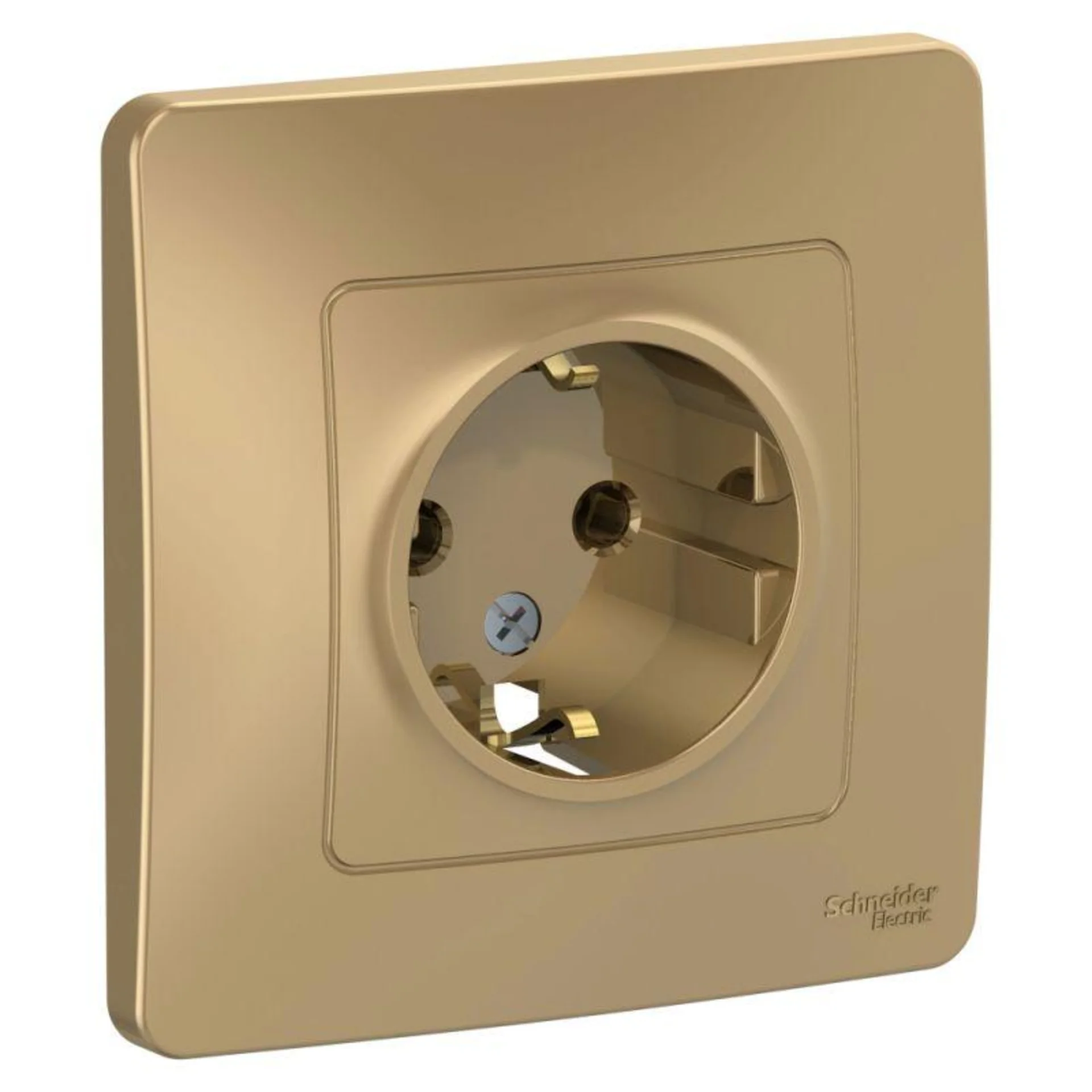 Розетка Systeme Electric BLNRS001014, 1-местная, с заземлением, без шторок, Blanca
