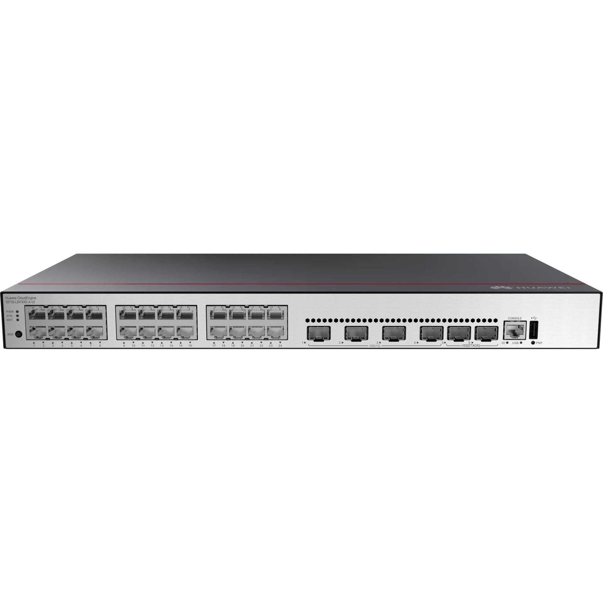 Коммутатор Huawei S5735-L24T4XE-A-V2 (L3, 24*1G RJ45, 4*10G SFP+, 2*12G stack)
