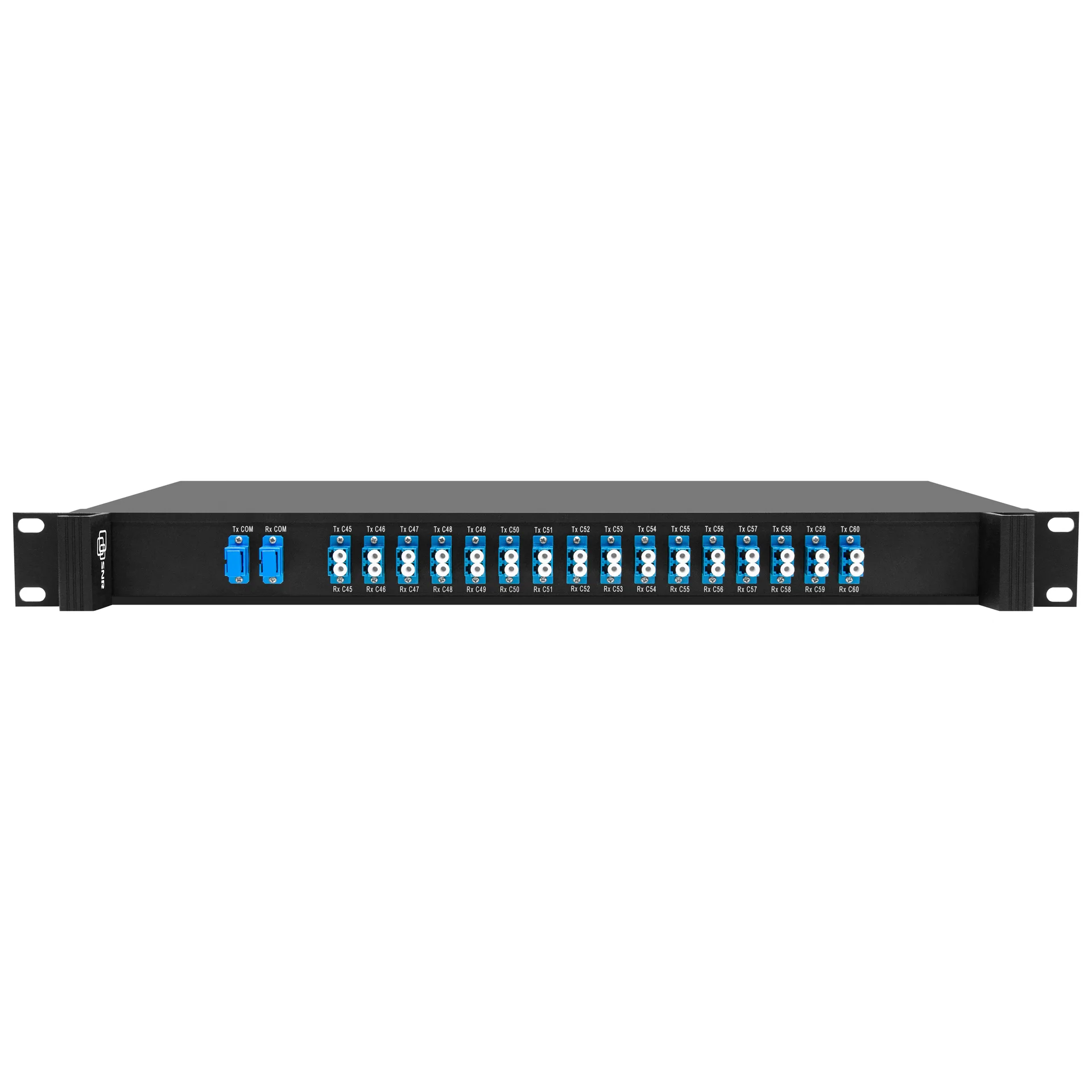 Мультиплексор DWDM двухволоконный 16-канальный, каналы 45-60, 1U 19"