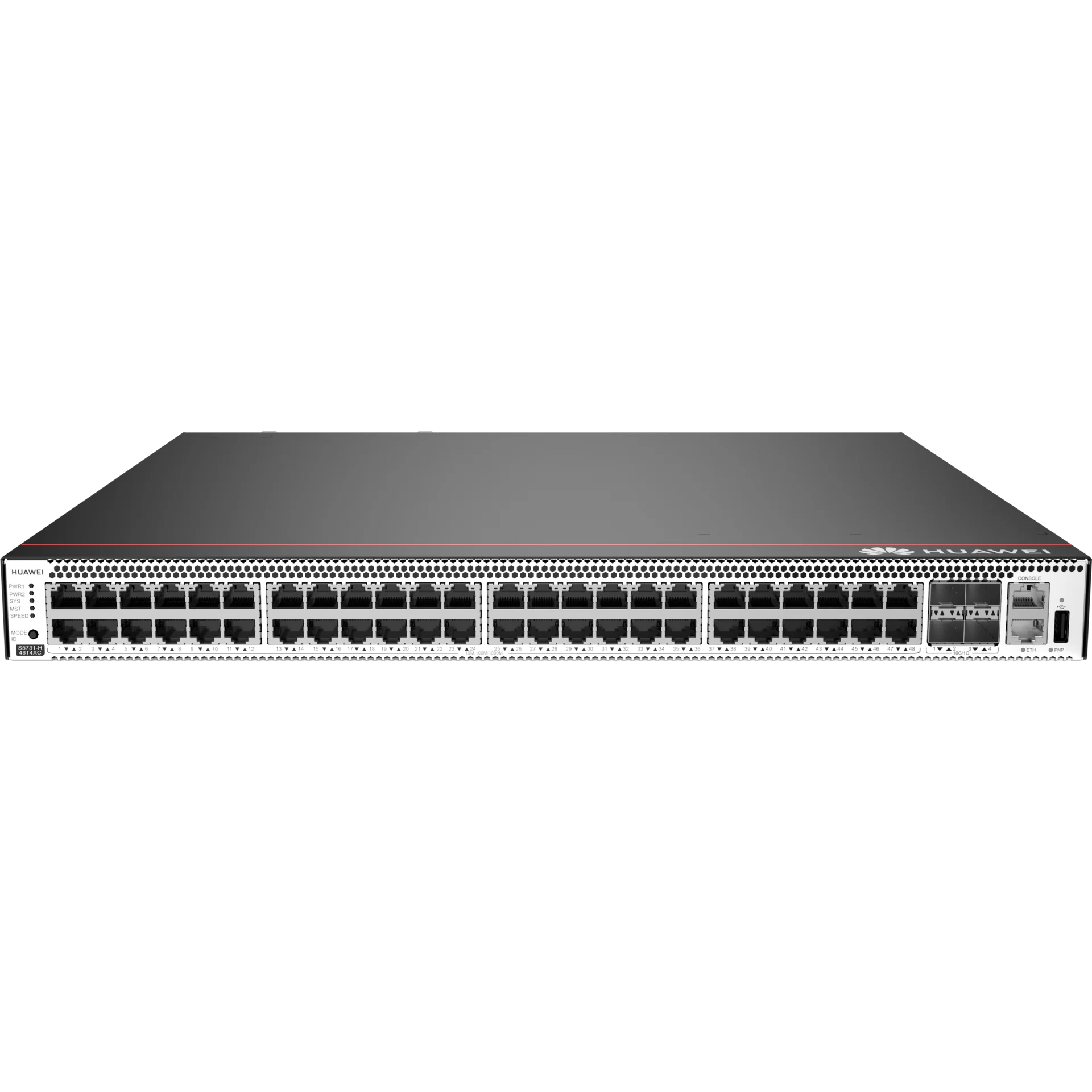 02352QPT-007_BSW1. S5731-H48T4XC (48*10/100/1000BASE-T ports, 4*10GE SFP+ ports, 1*expansion slot, 2*600W AC, Basic SW)