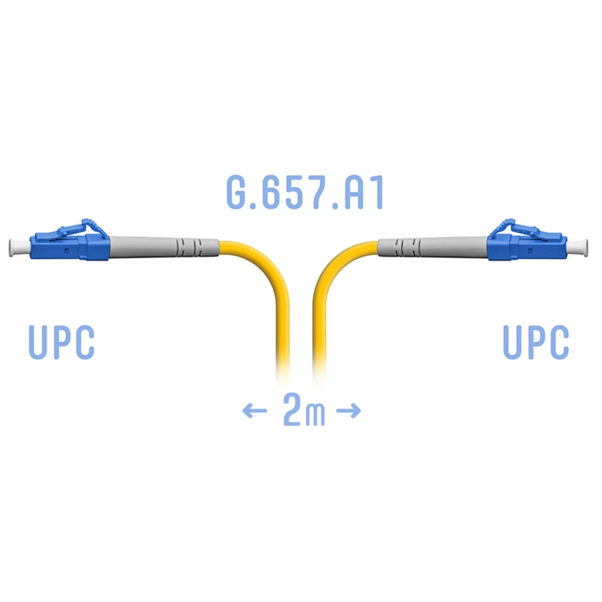 Патчкорд оптический LC/UPC SM G.657.A1 2 метра