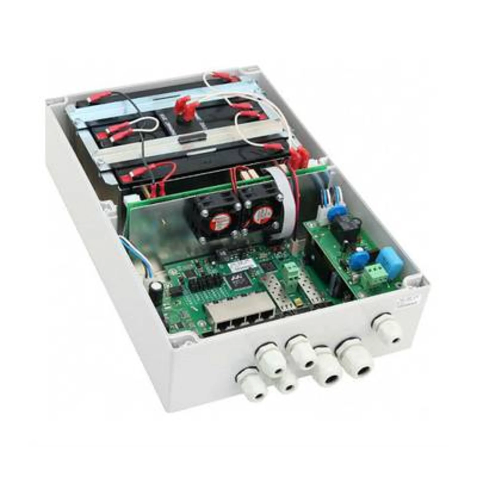 Уличный гигабитный управляемый коммутатор TFortis PSW-2G6F+UPS-Box - для подключения 6 камер, PoE 160 Вт (ККС-2 в комплекте)