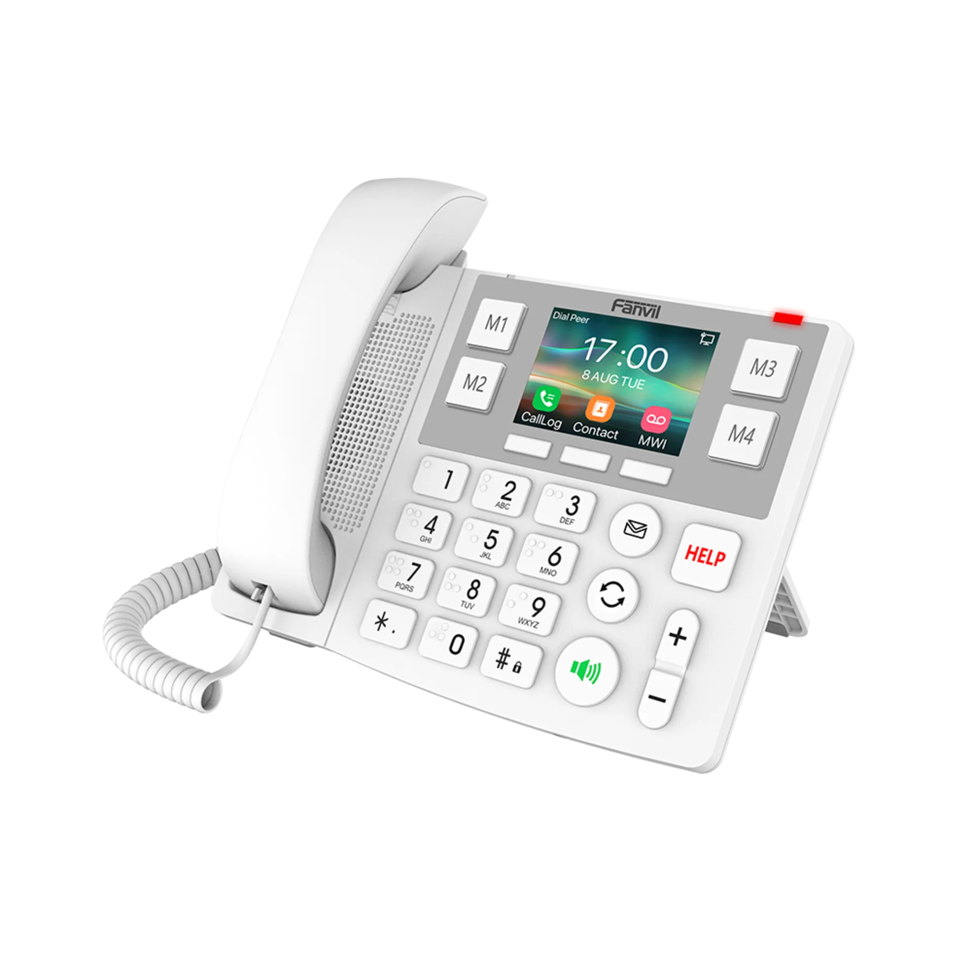 IP-телефон Fanvil Care Series IP Phone3.5" 320 x 240-pixel color display2 SIP Line4 Quick KeyBig ButtonWIFI 2.4GHz & 5GHzHAC HandsetG.722, OpusSOS ButtonDesktop Stand/Wall Mountable(optional)