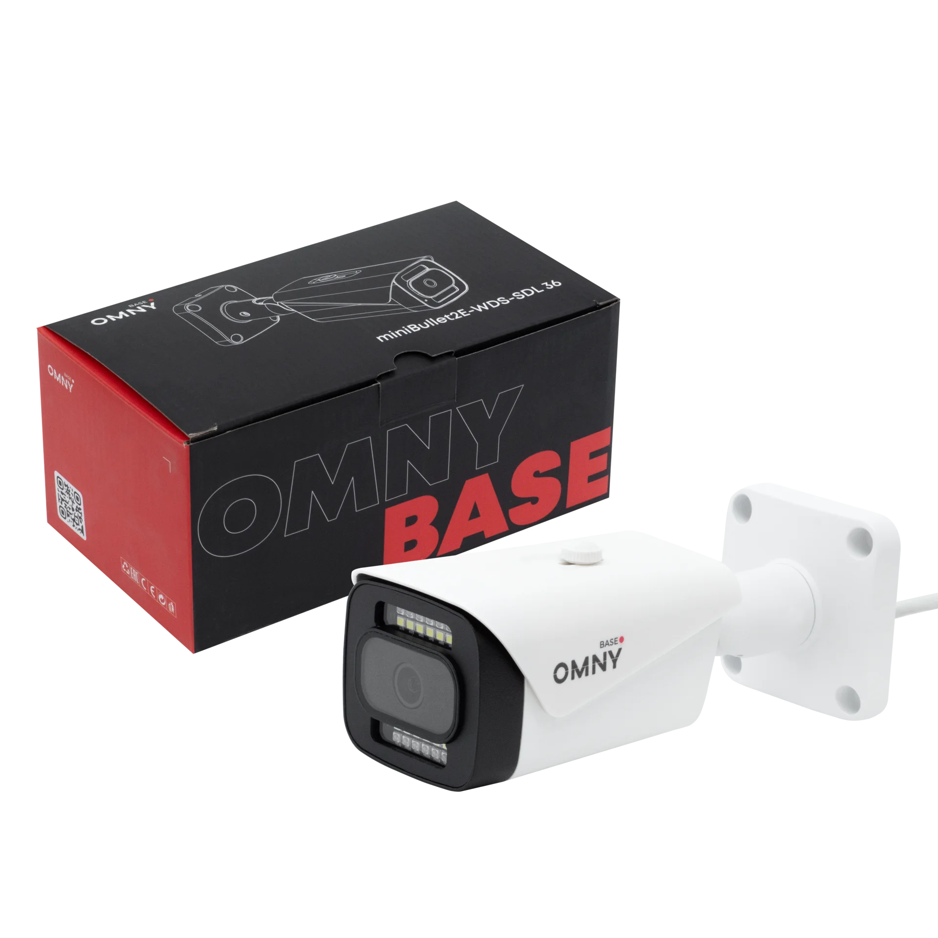 Камера сетевая буллет 2Мп OMNY BASE miniBullet2E-WDS-SDL-C v2 36 с двойной подсветкой и микрофоном