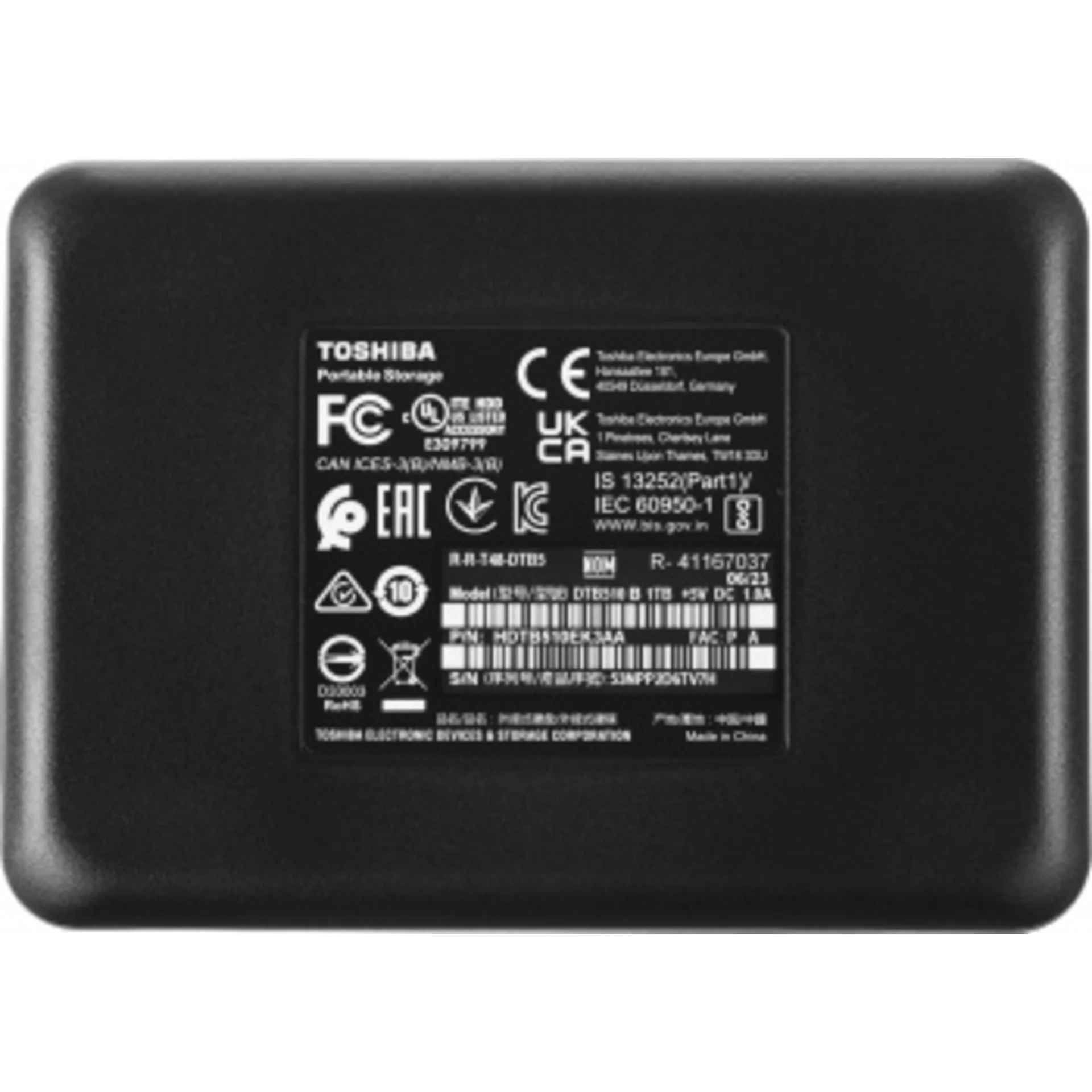 Жесткий диск Toshiba USB 3.0 1Tb HDTB510EK3AA Canvio Basics 2.5" черный