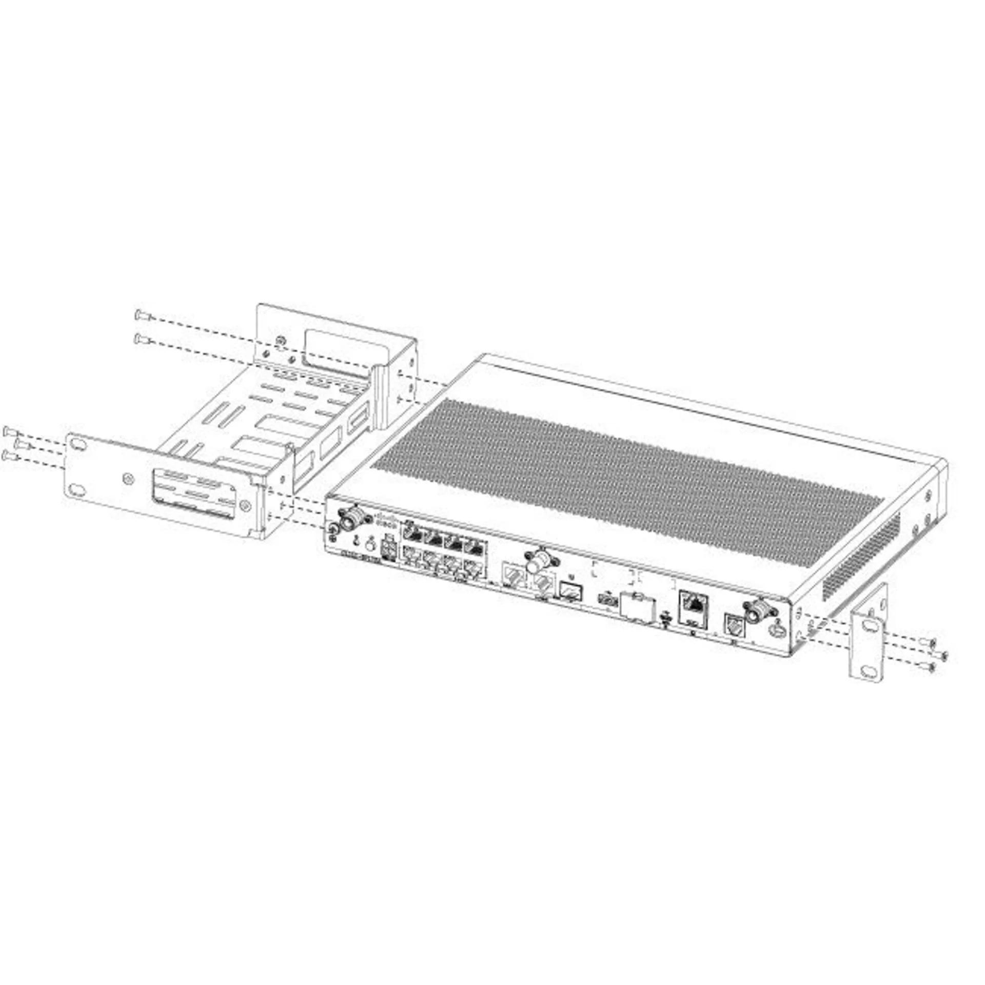 Крепления SNR-RMB-ISR11004220-Z (гальваническое покрытие) для маршрутизатора ISR1100/4220 в стойку 19"