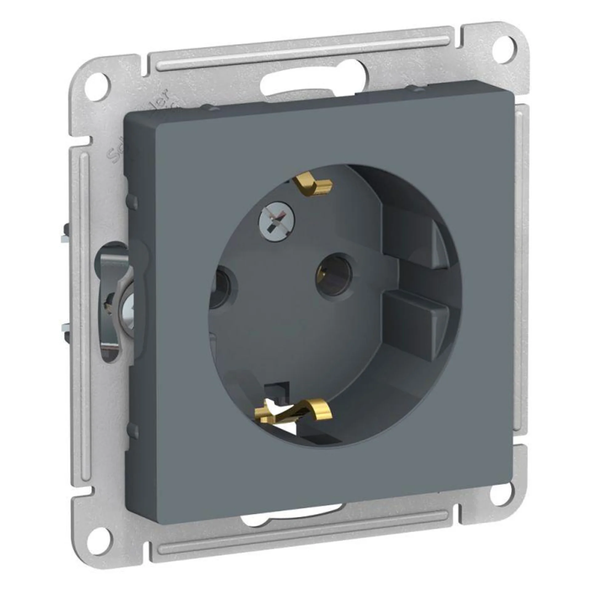 Systeme electric ATN000743 ATLASDESIGN РОЗЕТКА с заземлением, 16А, механизм, ГРИФЕЛЬ