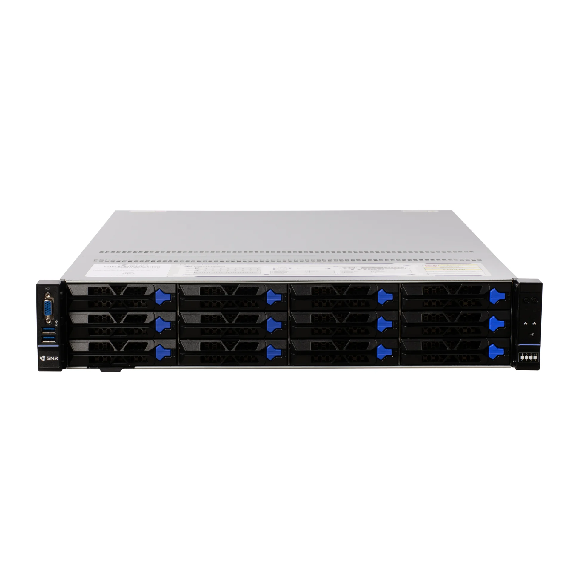 Серверная платформа SNR-SR2412LE-S Rack 2U, 1xAMD EPYC SP5, 12xDDR5/6400MHz(upto 3TB), 12xHDD LFF/SFF SATA/SAS, noRAID, 5xPCIe 5.0, 2x1GbE, 2x1300W, Rails
