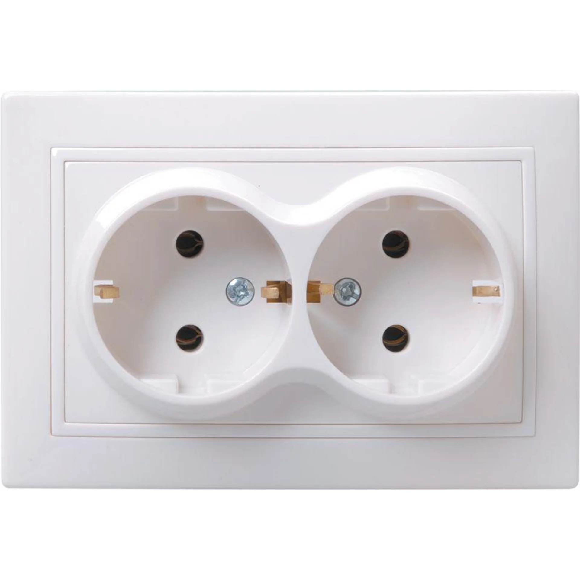 Розетка IEK ERK24-K01-16-DM, 2-местная, с заземлением, 16А, скрытой установки, белый