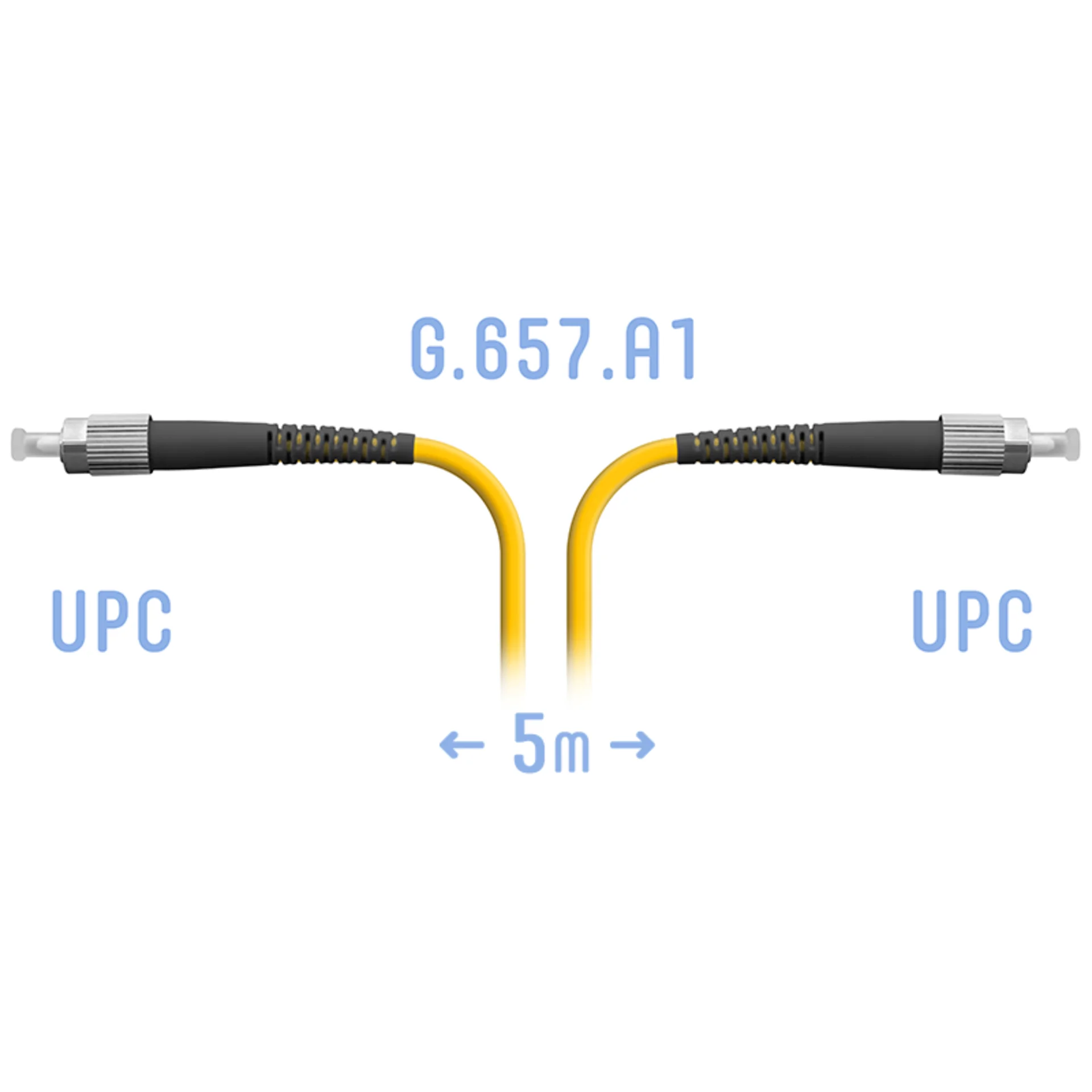 Патч-корд оптический SNR, FC/UPC-FC/UPC, 5м, желтый (SNR-PC-FC/UPC-A-5m)