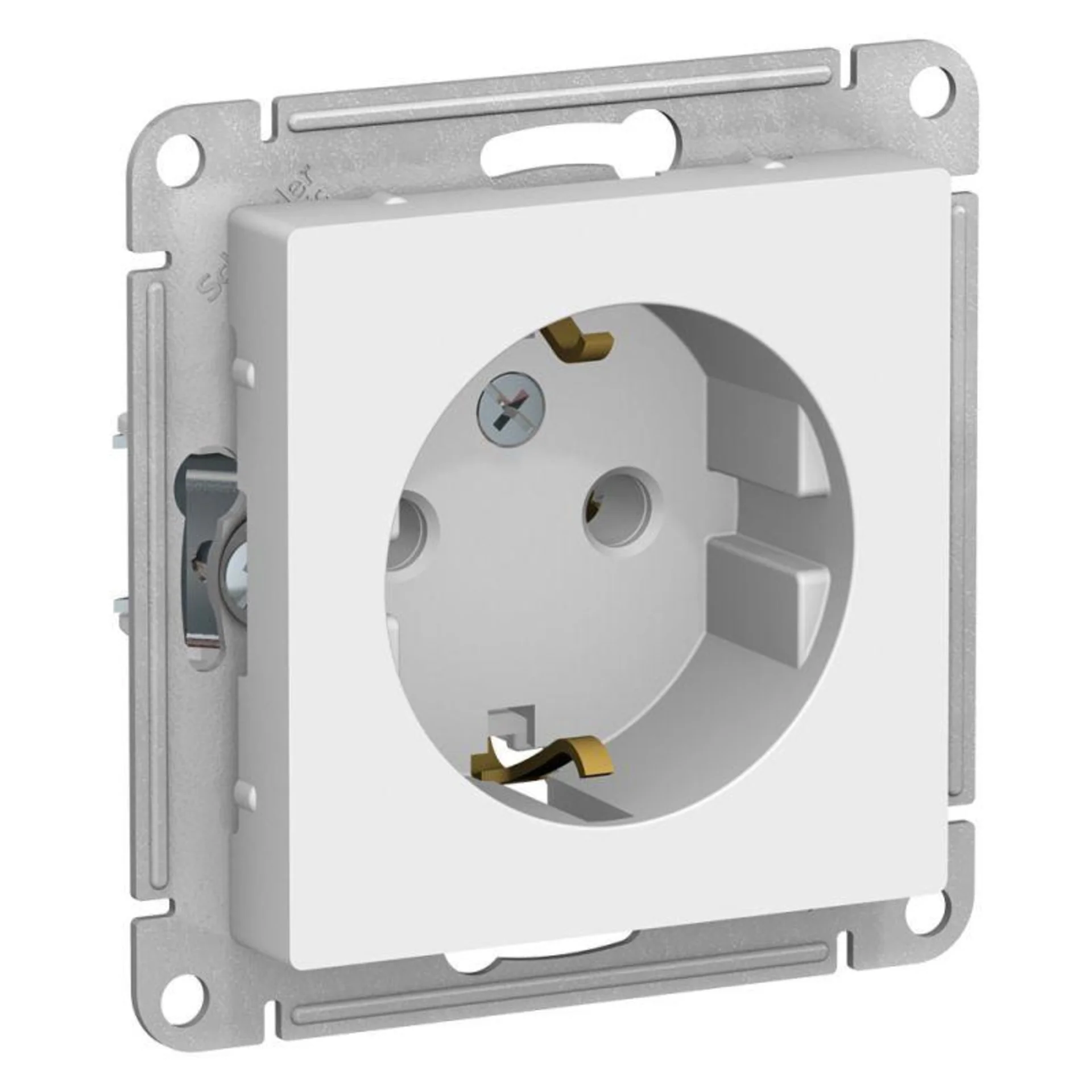 Systeme electric ATN000143 ATLASDESIGN РОЗЕТКА с заземлением, 16А, механизм, БЕЛЫЙ