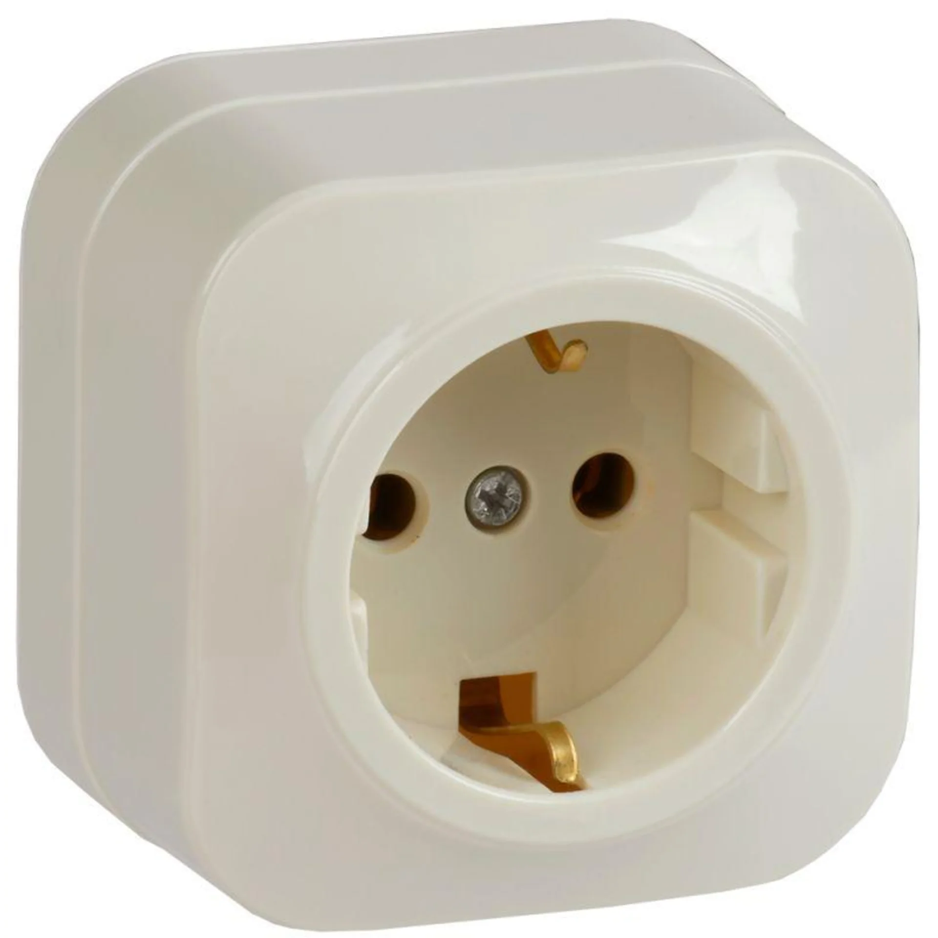 Розетка IEK ERH11-K33-16, 1-местная, 16А, открытая установка, кремовый