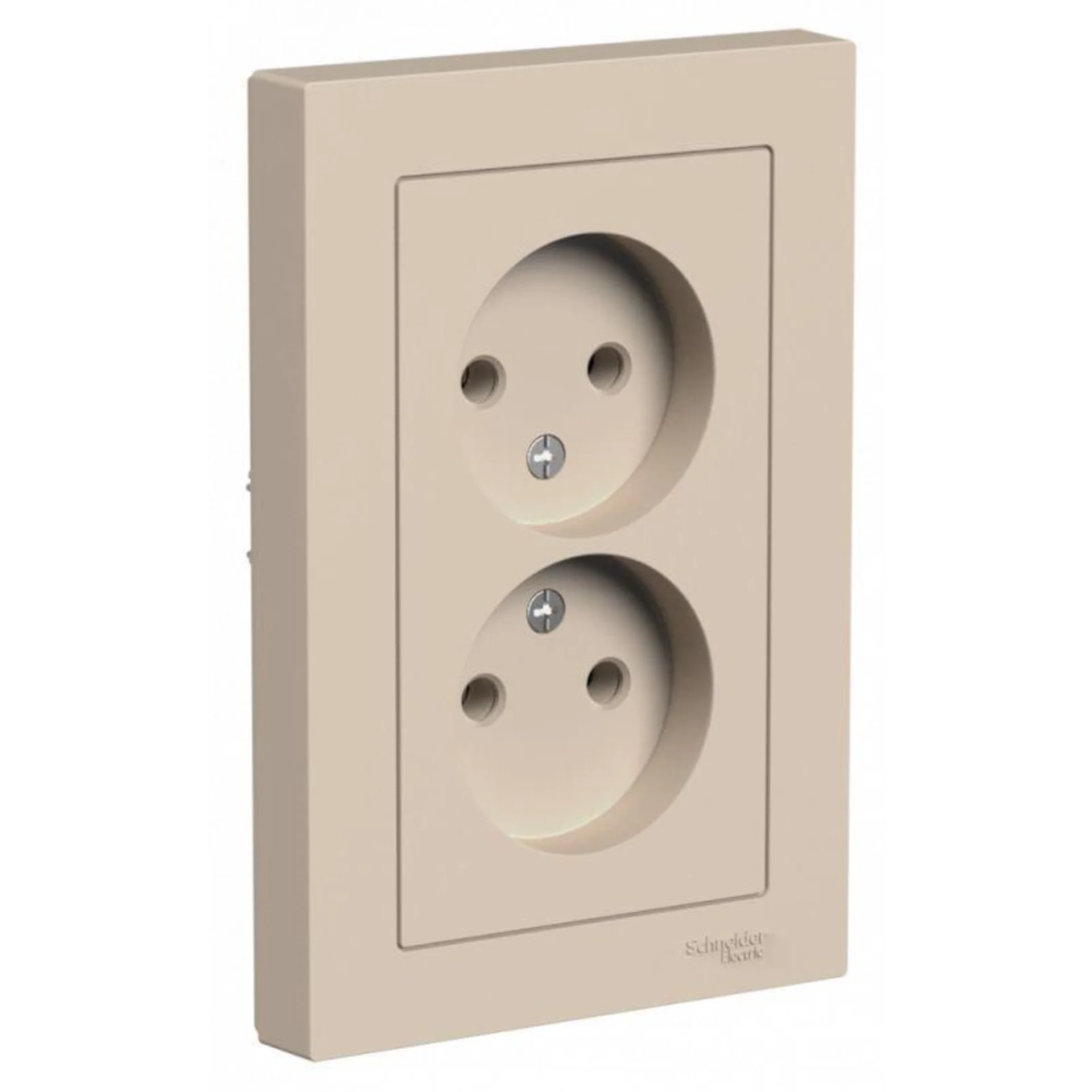 Розетка 2-м. AtlasDesign 16А без заземл. в сборе песочн. SE ATN001220