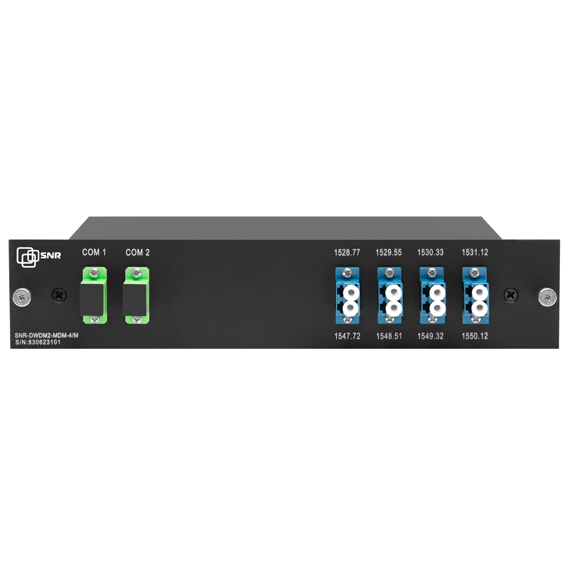 Мультиплексор DWDM двухволоконный 4-канальный в 1/2-слоте