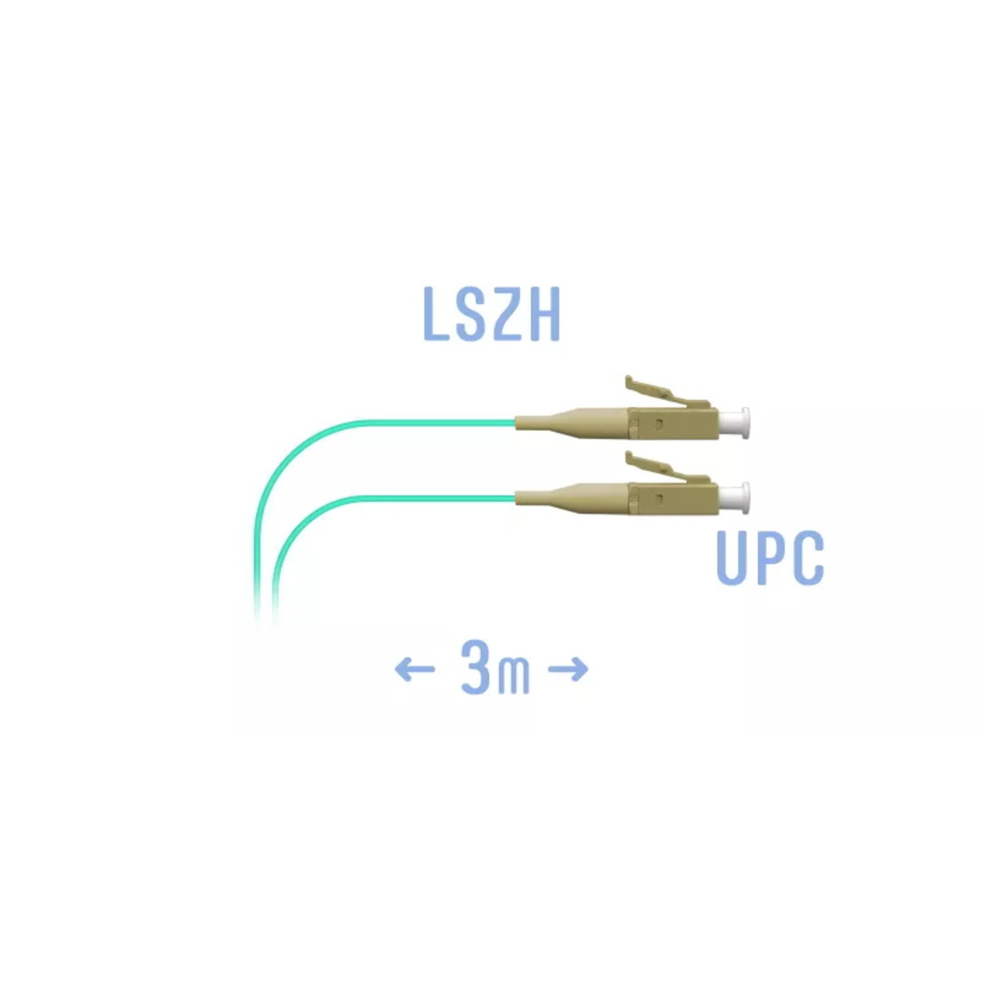 Патч-корд оптический SNR, LC/UPC-LC/UPC, 3м, белый/оранжевый (SNR-PC-LC/UPC-MM-3m (0,9))